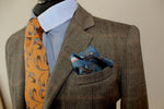 100% Silk Tie in Gold Birds Pattern RITAWHITE